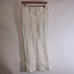 Delia Collection White Summer Linen Style Pants Size 4